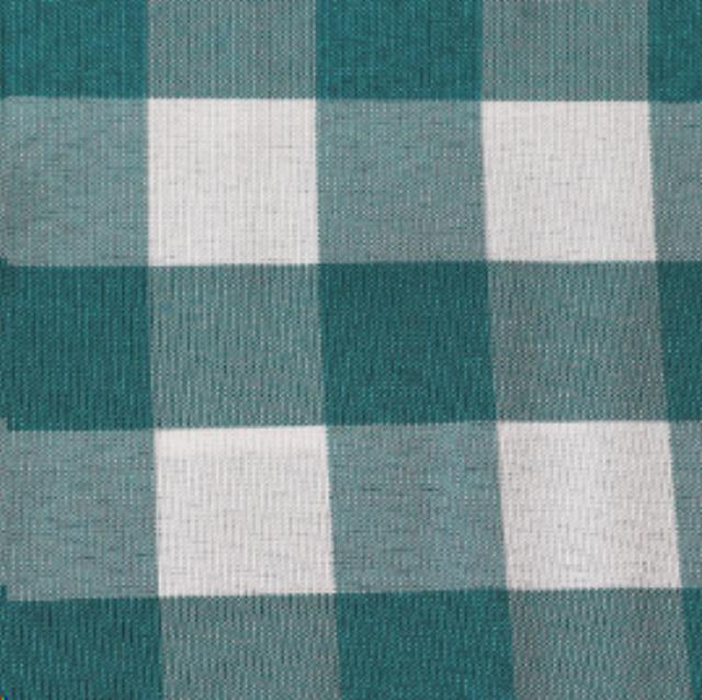 Rental store for TEAL WHITE POLY CHECK LINEN in Mt Pleasant MI