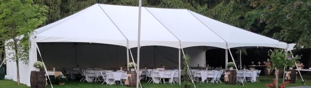 Rental store for 30  WIDE SPARKLING WHITE FRAME TENTS in Mt Pleasant MI